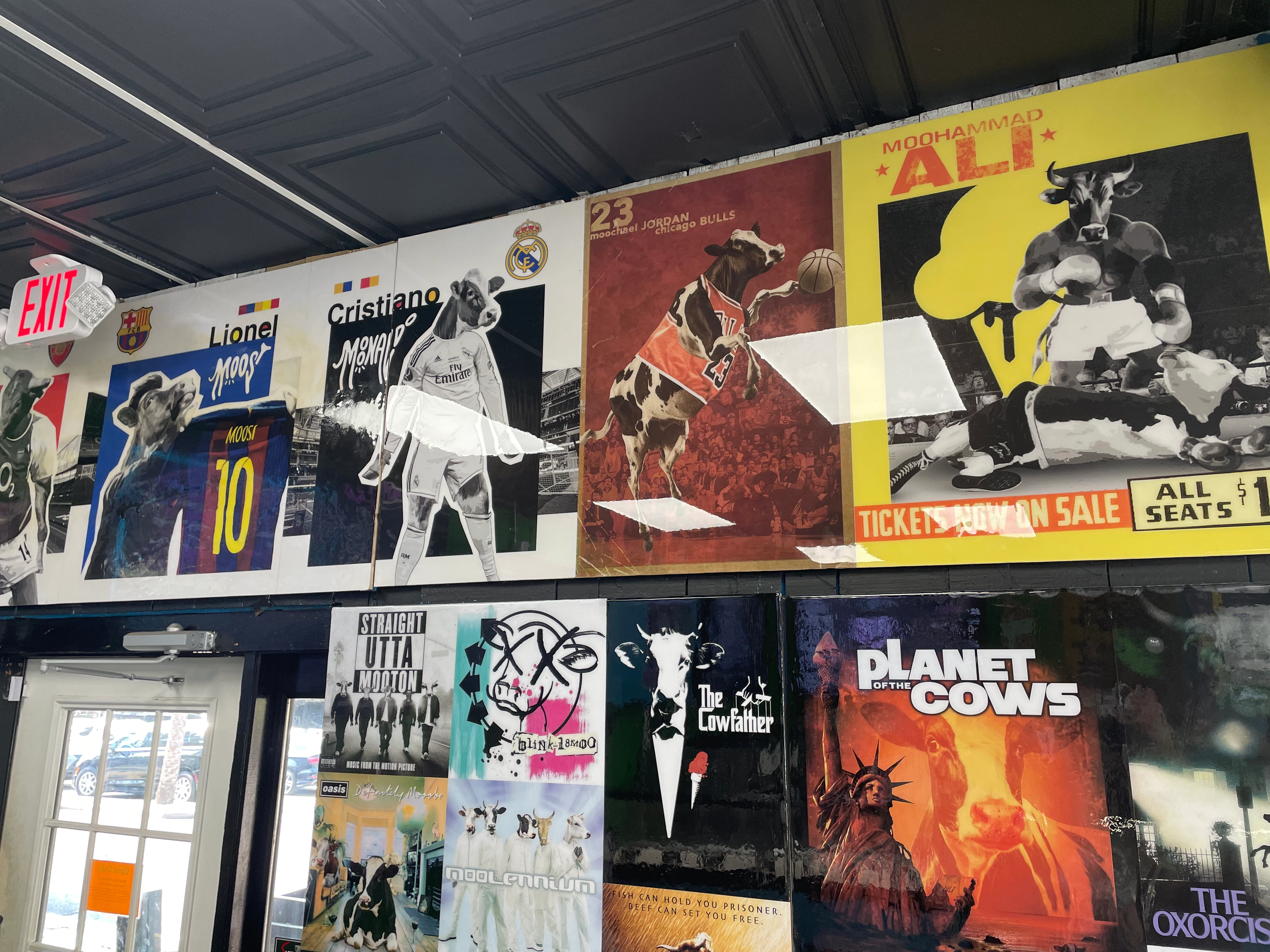 Image of parody movie and sports posters