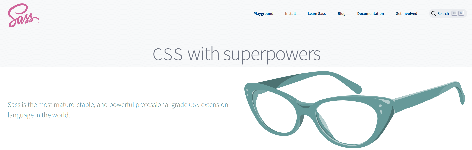 Thumbnail image of the Sass website header